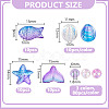 Transparent Spray Painted Glass & Acrylic Beads Findings Kits FIND-HY0004-64B-3