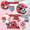 16Pcs 8 Styles Medicine Food Grade Eco-Friendly Silicone Beads SIL-CJ0001-23-3