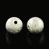 Brass Textured Beads KK-R012-10mm-P-1