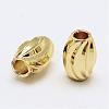 Brass Corrugated Beads KK-P056-06G-NR-2