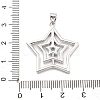 Rack Plating Brass Micro Pave Cubic Zirconia Pendants KK-D359-30P-3