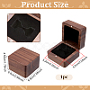 Walnut Wooden Championship Ring Packaging Magnetic Boxes CON-WH0086-245-2