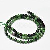 Natural Round Ruby in Zoisite Bead Strands G-F289-12-4mm-2