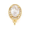 Brass Micro Pave Clear Cubic Zirconia Enhancer Shortener Pendant Bails KK-Z151-06G-1
