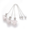 Natural Rose Quartz Cone Dowsing Pendulums G-G771-D03-1