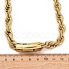 10MM 304 Stainless Steel Rope Chain Necklaces NJEW-C099-07A-G-5