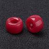 Opaque Acrylic European Large Hole Beads PL338-5-3