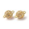 Alloy Rhinestone Magnetic Clasps with Loops RB-H116-2-M-3