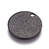 304 Stainless Steel Textured Pendants STAS-I098-01-12mm-B-1