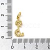 Brass Micro Pave Cubic Zirconia Pendants KK-M273-01G-B-3