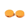 Painted Natural Wood Beads WOOD-S049-02B-08-2