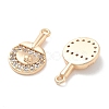 Rack Plating Brass Clear Cubic Zirconia Pendants KK-M102-22G-A-2