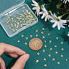 BENECREAT 100Pcs Brass Spacer Beads KK-BC0012-54B-3