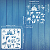 PET Hollow Out Drawing Painting Stencils DIY-WH0391-0150-2