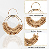 4 Pairs 4 Styles Rattan Dangle Stud Earrings EJEW-SP0001-16D-5
