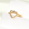 304 Stainless Steel Rhinestone Cuff Open Rings RB-CBAE630-01G-A-5