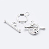 925 Sterling Silver Toggle Clasps X-STER-K167-078S-1