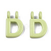 Spray Painted Alloy  2-Loop Link Pendants X-PALLOY-T075-48D-RS-2