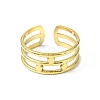 Ion Plating(IP) 304 Stainless Steel Open Cuff Ring RJEW-L109-045G-2