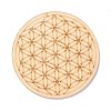Basswood Carved Round Cup Mats DJEW-M006-02-1