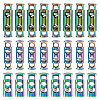 24Pcs 3 Styles Alloy Spring Cord Locks FIND-HS0001-96-1