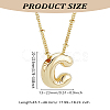 1pc Brass Chain with Alloy Letter Pendants Necklaces NJEW-LP0001-41C-G-2