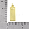 Brass Micro Pave Clear Cubic Zirconia Pendants KK-P266-06G-A-3
