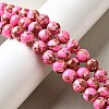 Dyed Natural Magnesite Beads Strands G-L617-D01-8mm-06-1