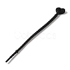 Heart Shape Silicone Cable Zip Ties AJEW-C034-02E-1