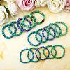 3Pcs 3 Size Synthetic Imperial Jasper Round Beaded Stretch Bracelets Set BJEW-SW00064-30-3