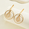 Iron Hollow Circle Dangle Stud Earrings RS3089-1