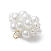 4Pcs Pearlized Glass Pearl Beads Pendants PALLOY-MZ01101-5