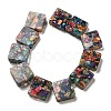 Dyed Natural Imperial Jasper with Resin Beads Strands G-G083-C05-01-2