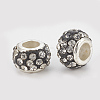 Handmade CCB Plastic Polymer Clay Rhinestone European Beads RB-S049-03-2