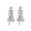 Brass Micro Pave Cubic Zirconia Peg Bails Charms KK-D324-25P-1