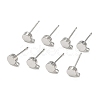 SHEGRACE Brass Stud Earring Findings XGR0105P-151P-1