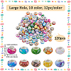 120Pcs 10 Colors Opaque Resin European Beads RPDL-LT0001-01-2