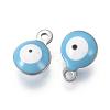 304 Stainless Steel Enamel Charms STAS-G122-24A-1