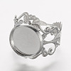 Cuff Brass Filigree Ring Setting X-KKC-G002-34S-1