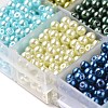 Mixed Pearlized Round Glass Pearl Beads HY-D0004-4mm-B-3