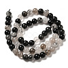 Natural Black Rutilated Quartz Beads Strands G-R446-6mm-37-01-7