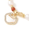 Natural Golden Silk Jade & Natural Quartz & Pearl Beaded Necklaces NJEW-L119-06G-3