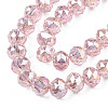 Transparent Crackle Glass Beads Strands GLAA-N051-07-3