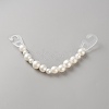 Resin Imitation Pearl Round Beaded Bag Straps PURS-WH20002-01-1