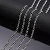 Tarnish Resistant 304 Stainless Steel Twist Chains CHS-K001-24-3mm-3