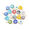 Handmade Evil Eye Lampwork Pendants LAMP-F031-02G-1
