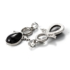 Synthetic Black Stone Pendants G-H180-09P-2
