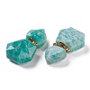 Hexagon Natural Amazonite Perfume Bottle Pendants G-H241-03D-G-2