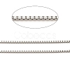 Anti-Tarnish Rhodium Plated 925 Sterling Silver Box Chains LS-STER-F052-09P-2