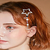2Pcs Star Alloy & Acrylic & Iron Snap Hair Clips PHAR-LP0001-03-3